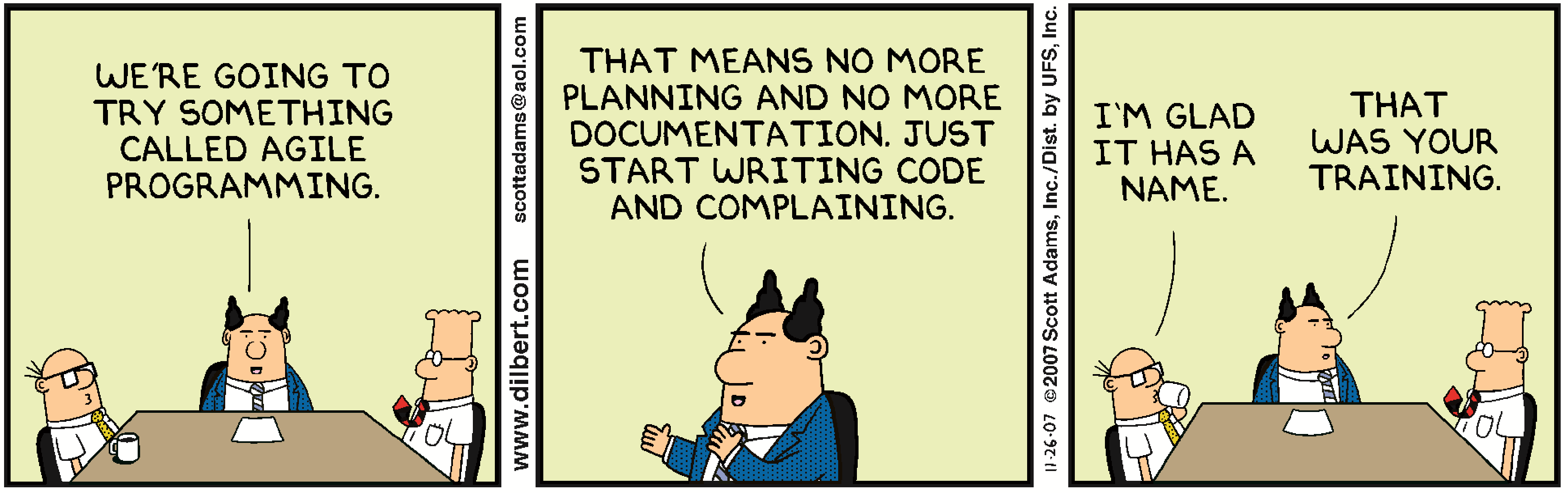 Dilbert Training Agile Programming