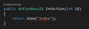 Action with int parameter