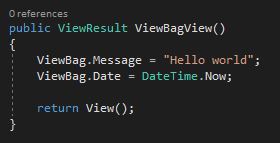 Adding data into the view bag