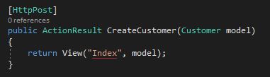 Complex data type Customer as action parameter