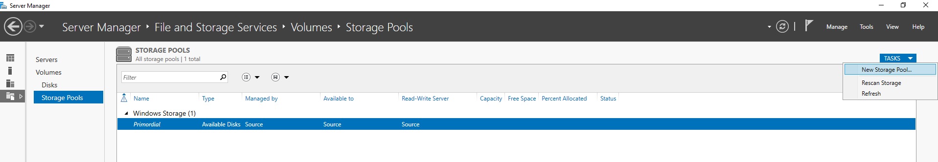 Adding a new Storage Pool to your VM