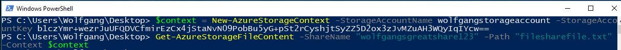 Download a file from your file share using PowerShell