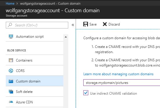 Add a custom domain to your storage account