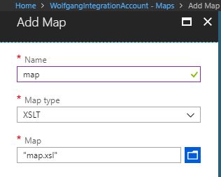 Add a map to your integration account