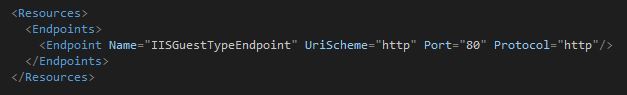 Add a UriScheme, Port and Protocol to the ServiceManifest.xml file