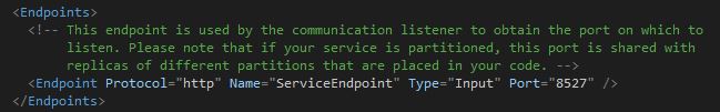The HTTP endpoint description