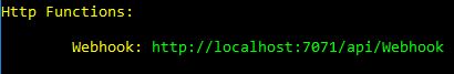 The local URL of your Azure Function