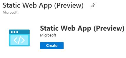 Create a Static Web Apps