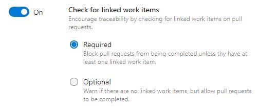 Check for linked work items