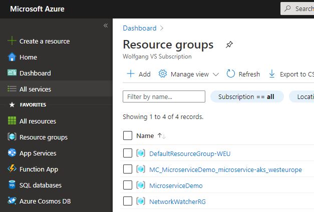 Delete all resource groups